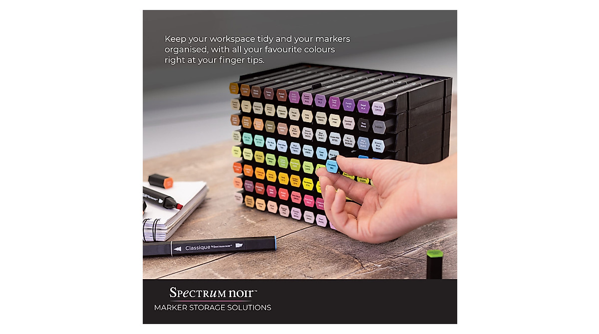 Spectrum Noir Marker Storage Trays - Organize 72 Markers in Style