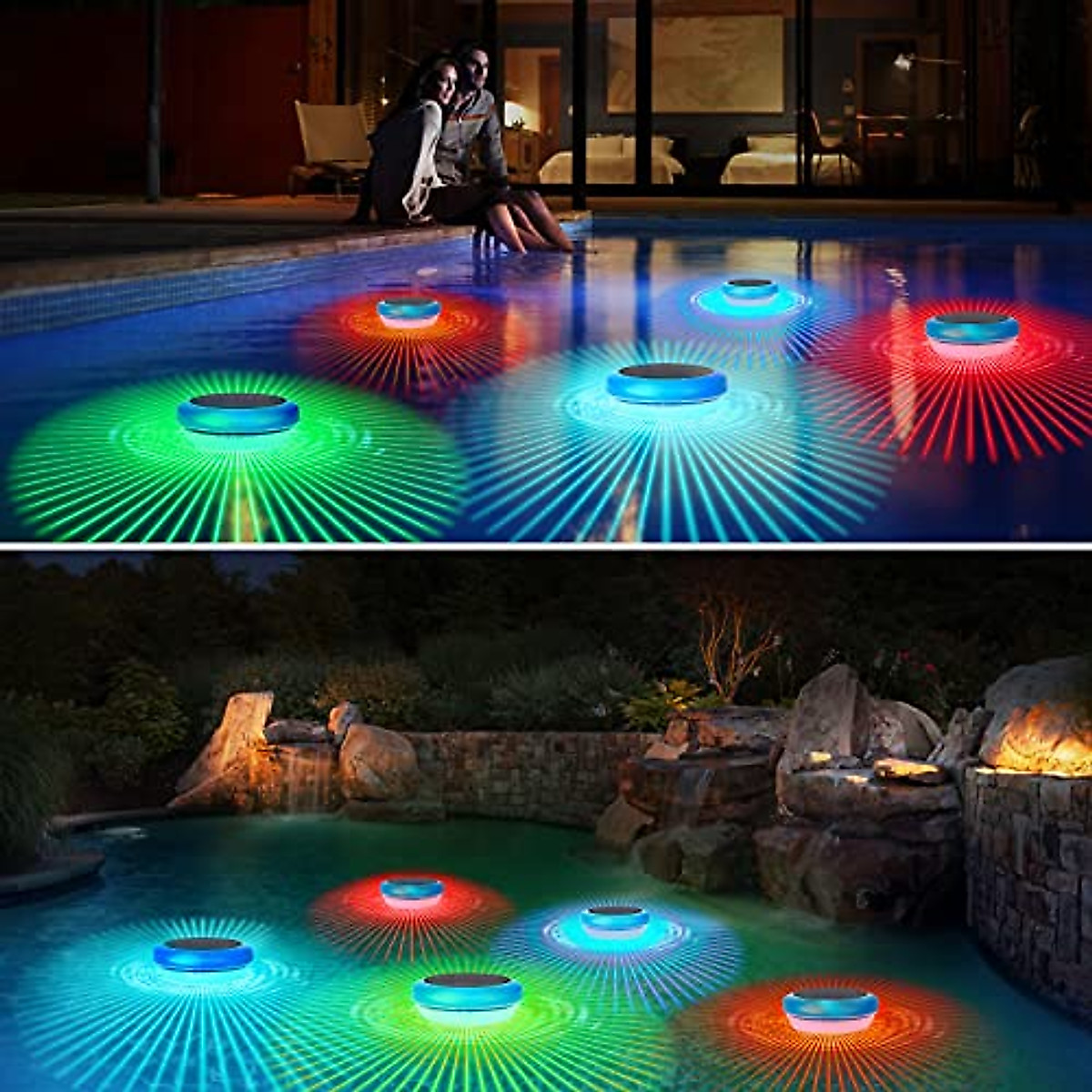 Morxinle Solar Floating Pool Lights - RGB Color Changing