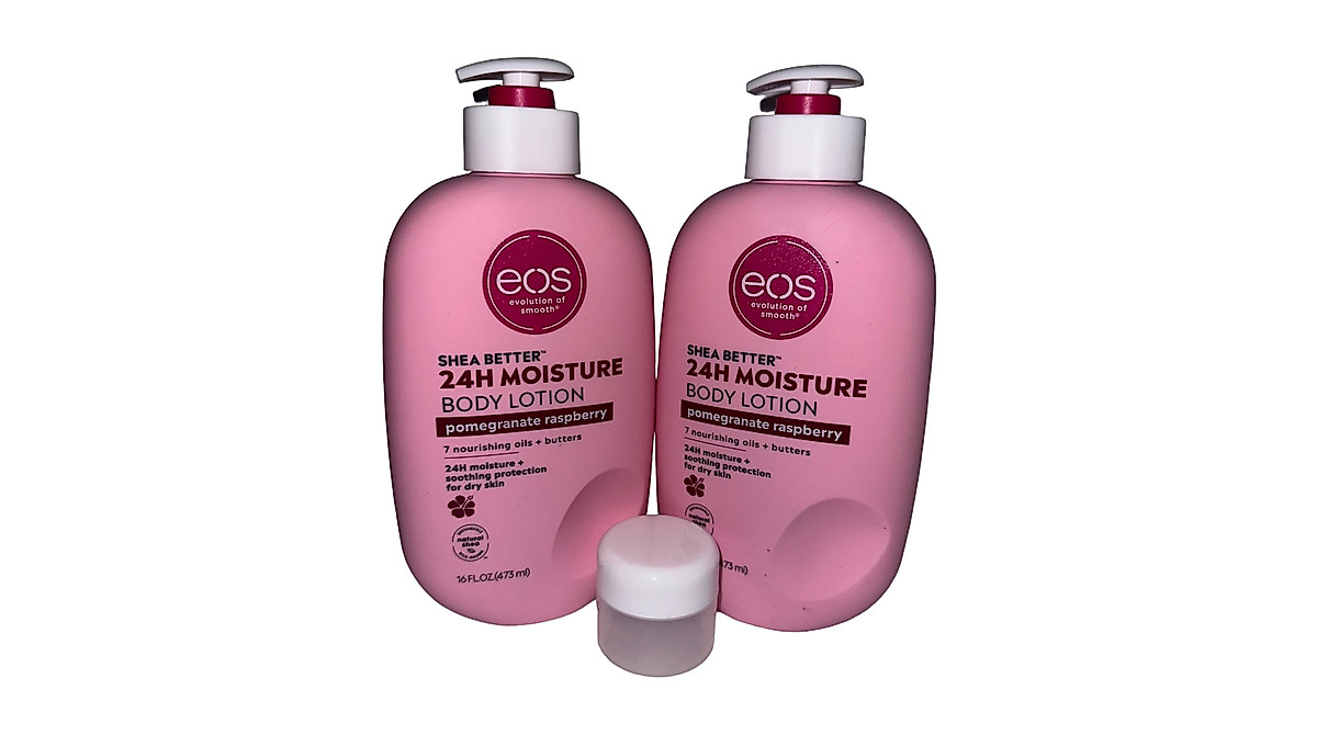EOS Pomegranate Raspberry Body Lotion: 24-Hr Hydration + Travel