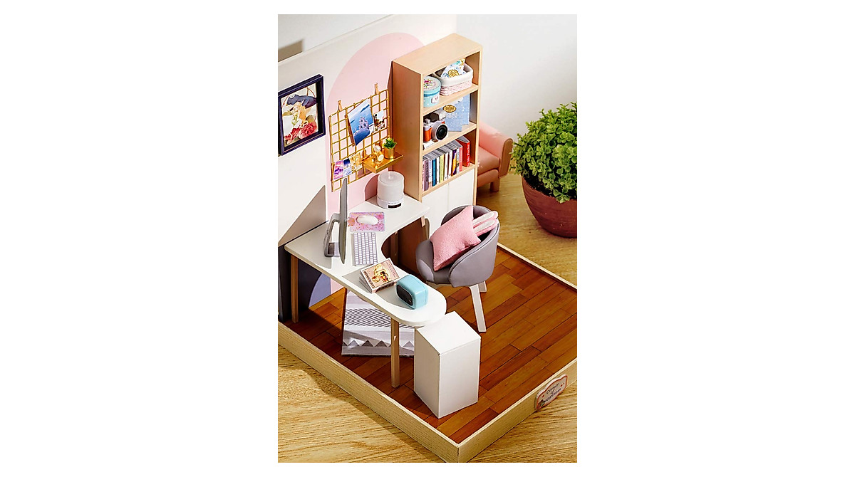 Flever Dollhouse Miniature DIY Kit - Creative Room with Furniture