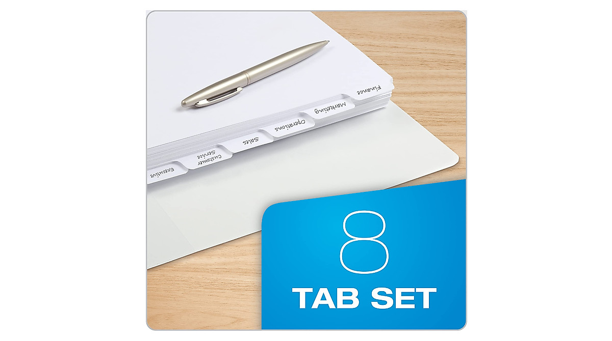 Oxford Write On Binder Dividers - Customizable, Durable & Easy to Use