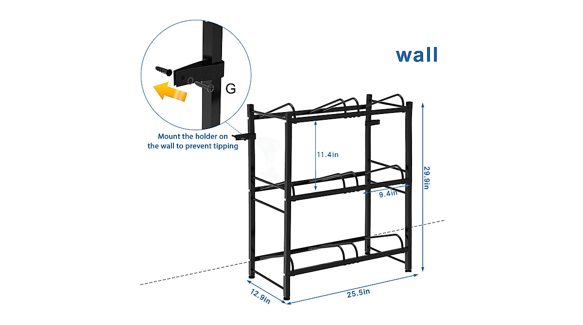 Heavy Duty 5 Gallon Water Bottle Holder - 3 Tier Jug Rack
