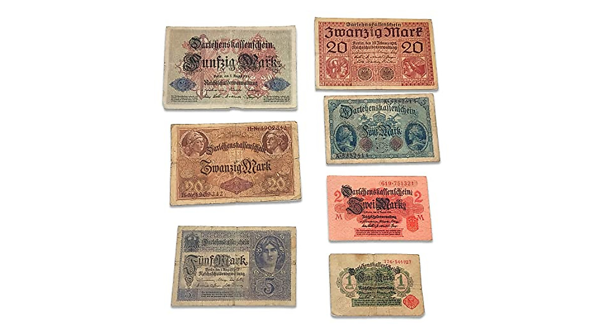 WWI German Empire Banknotes Collection - Authentic & Certified