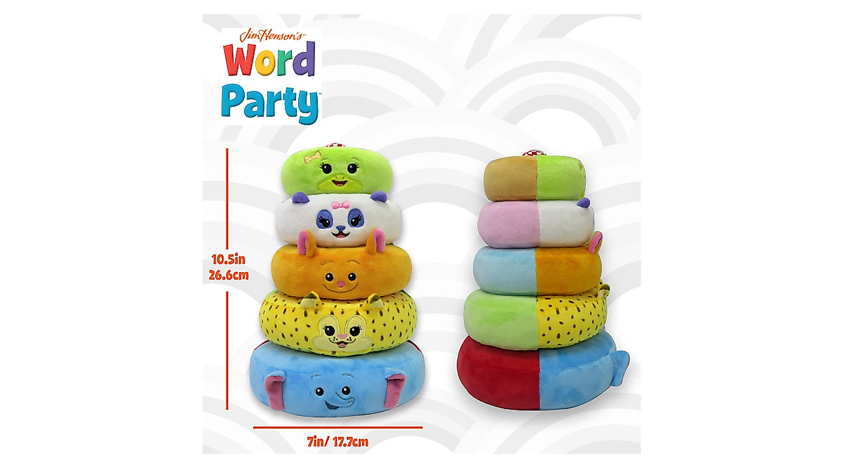 Word Party Plush Stacking Toy - Fun for Babies & Toddlers