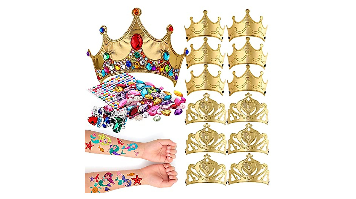 DIY Kids Crown Craft for Birthday Parties - 12pcs Gold