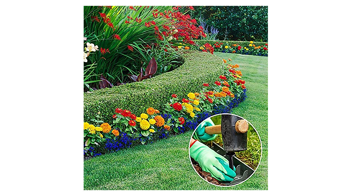 200 Pack 8 Inch Landscape Edging Stakes for Garden & Lawn