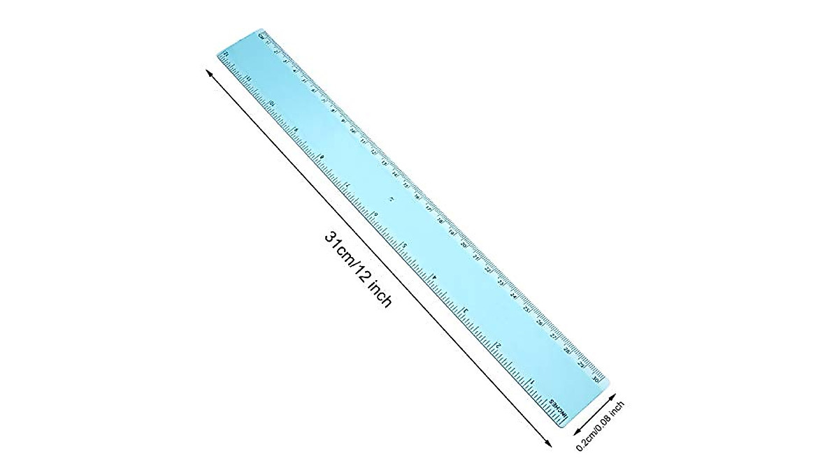 Buy 2 Pack Blue Plastic Rulers for School & Office