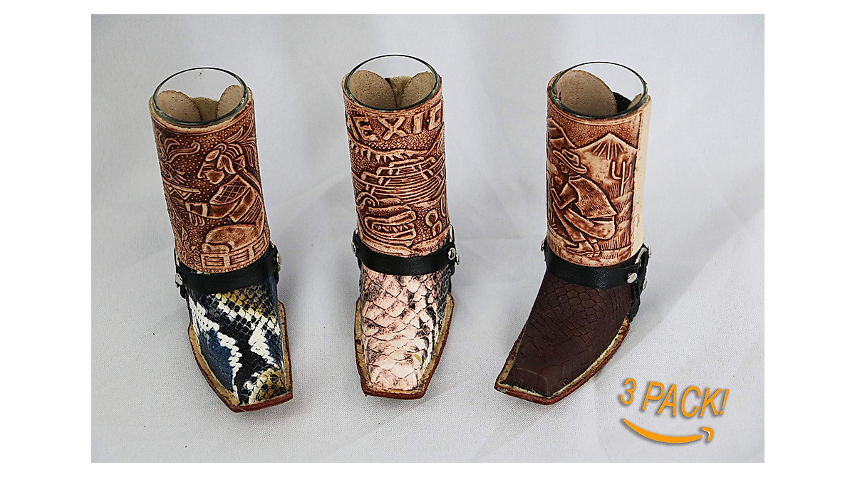 MEXILIFE Mini Boot Tequila Shot Glass - Handmade Gift