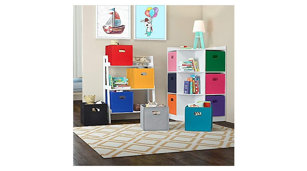 RiverRidge 2 Pc Red Folding Storage Bins - Organize Easily