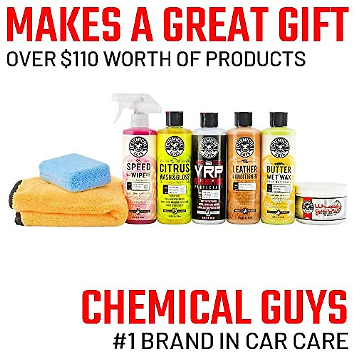 Chemical Guys HOL800 Ultimate Car Detailing Kit - 8 Premium Items For A Showroom Shine