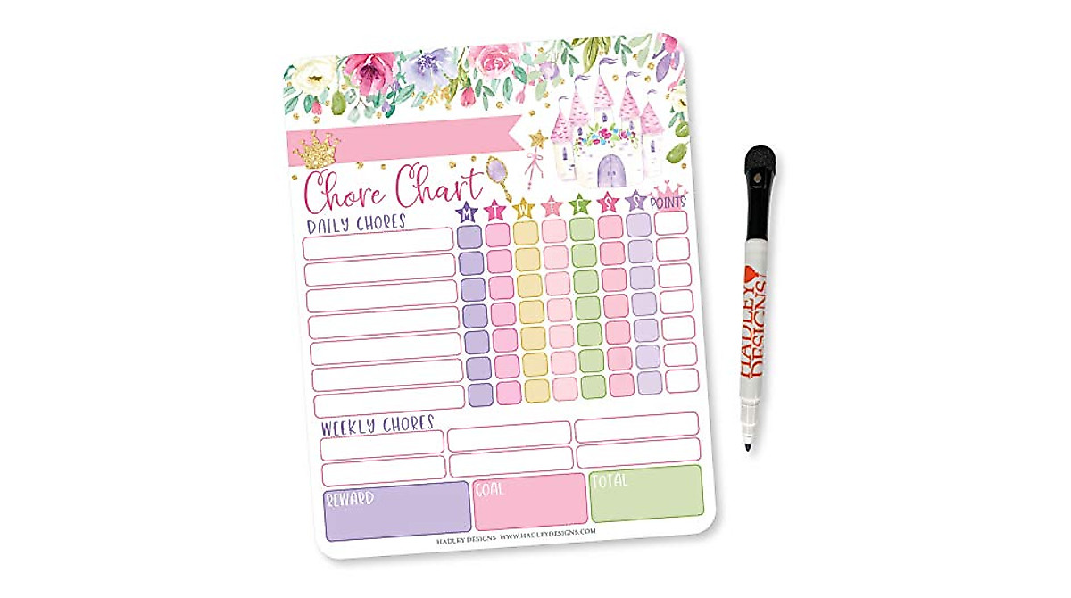 Princess Kids Chore Chart Magnet – Fun Responsibility & Reward Chart ...