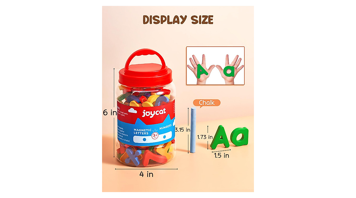 JoyCat 78 Magnetic Letters & Numbers for Kids Learning