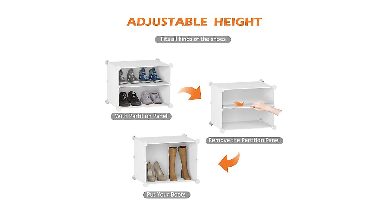 HOMIDEC 8-Tier Shoe Rack - Organize 32 Pairs Easily