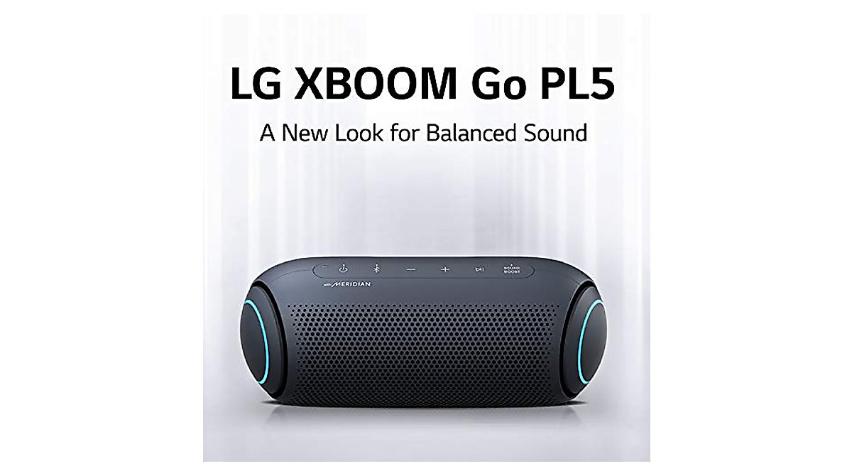 LG XBOOM Go PL5 Portable Speaker: 18 Hr Battery & LED Lights