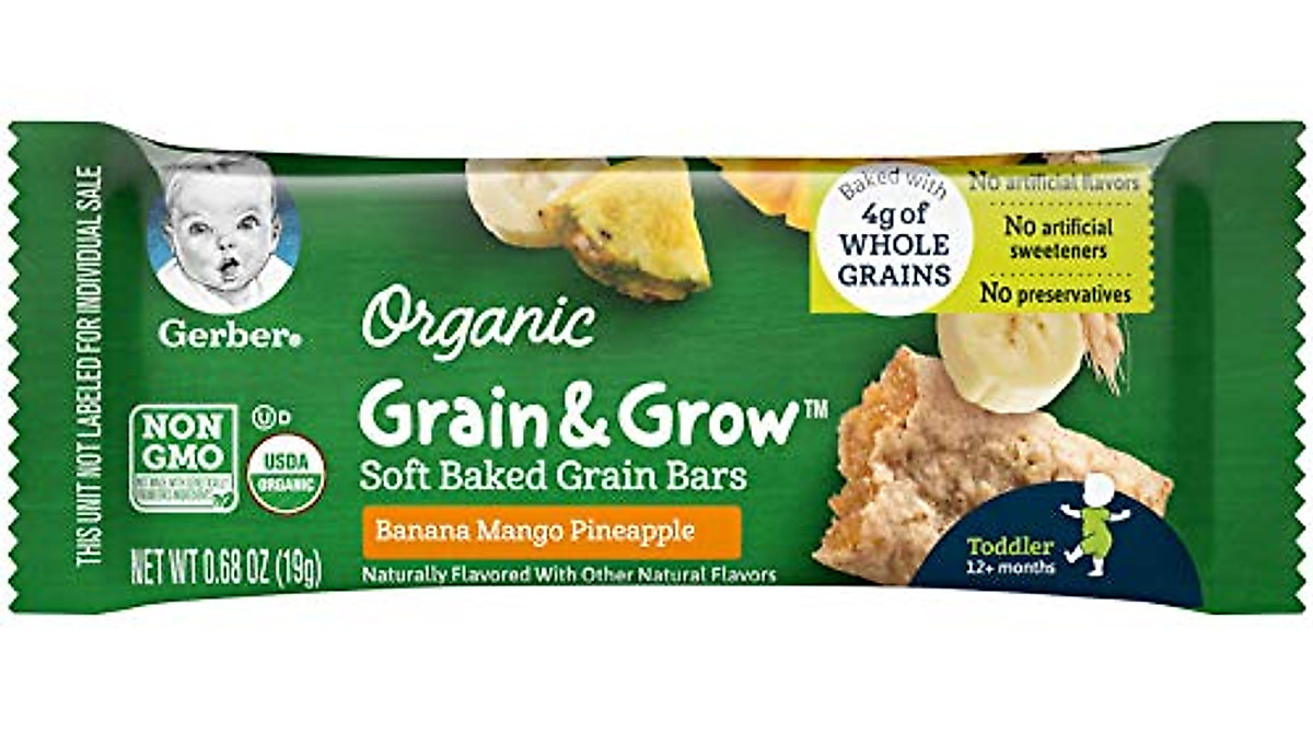 Gerber Organic Grain Bars: Toddler Snacks (Pack of 2)
