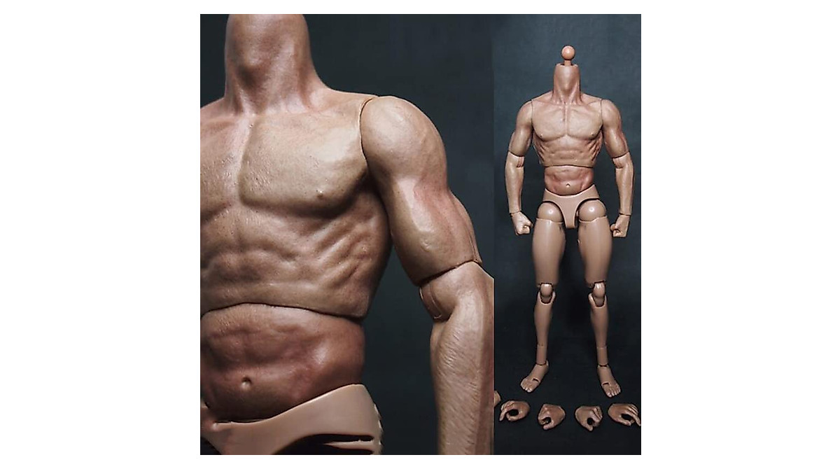 12'' Muscular Action Figure Body for 1:6 Scale - Flexible & Durable