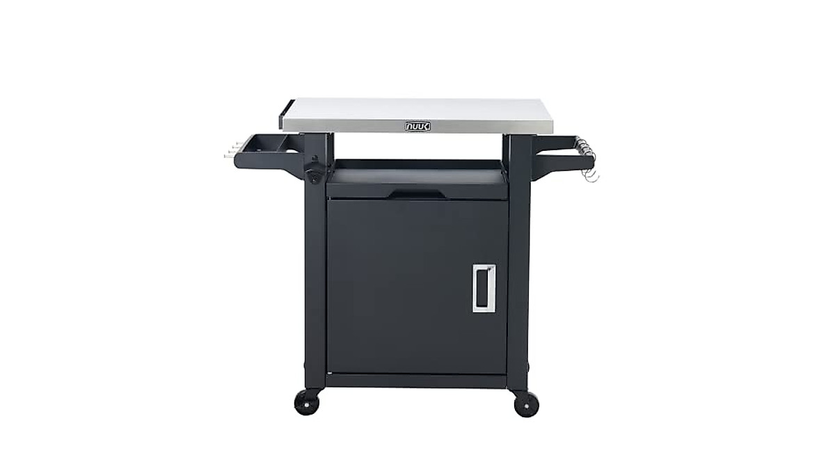 NUUK Deluxe Outdoor Rolling Prep Station - Stainless Steel Kitchen Island