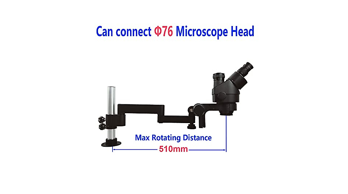 Articulating Microscope Arm with Clamp for Precision Work