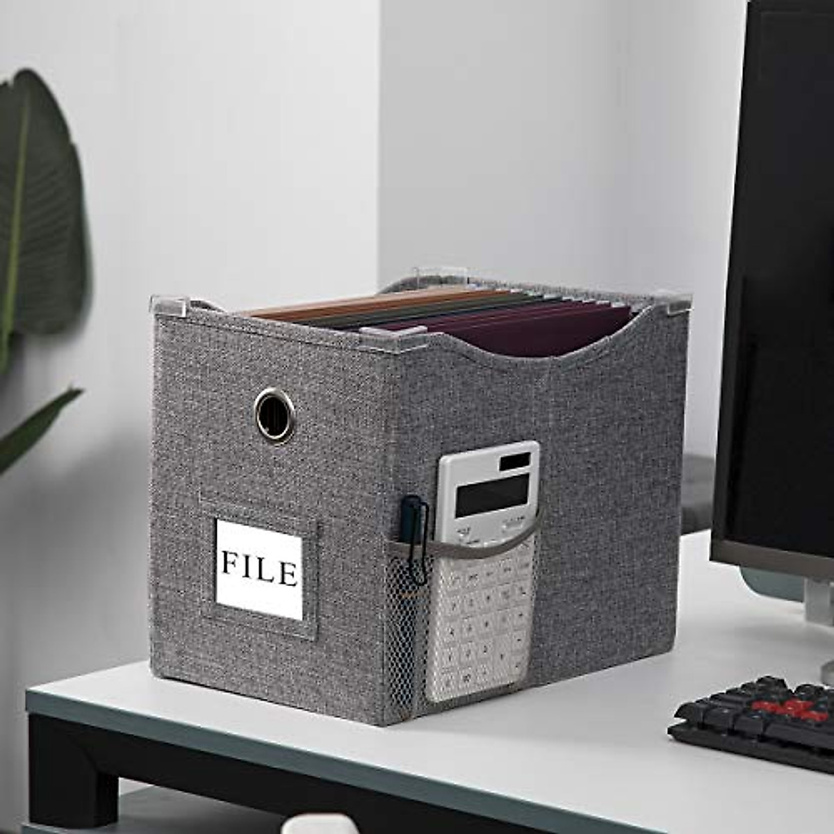Decorative Collapsible File Box Organizer for Office