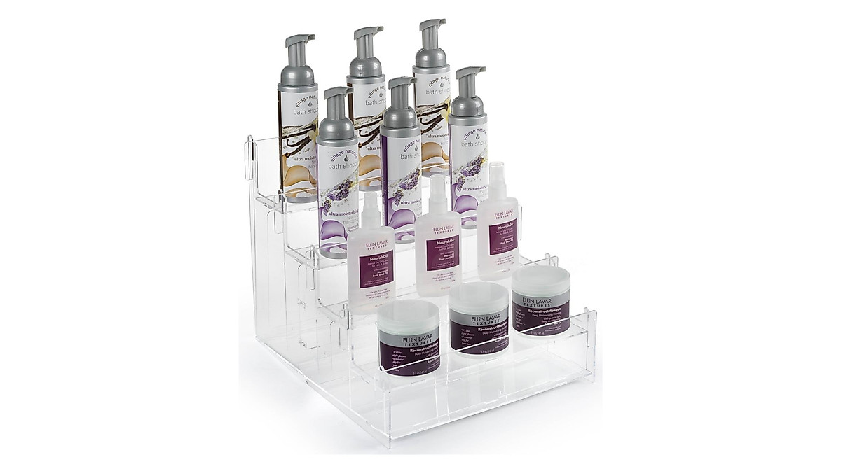 Tiered Acrylic Step Riser Display - Clear & Sturdy