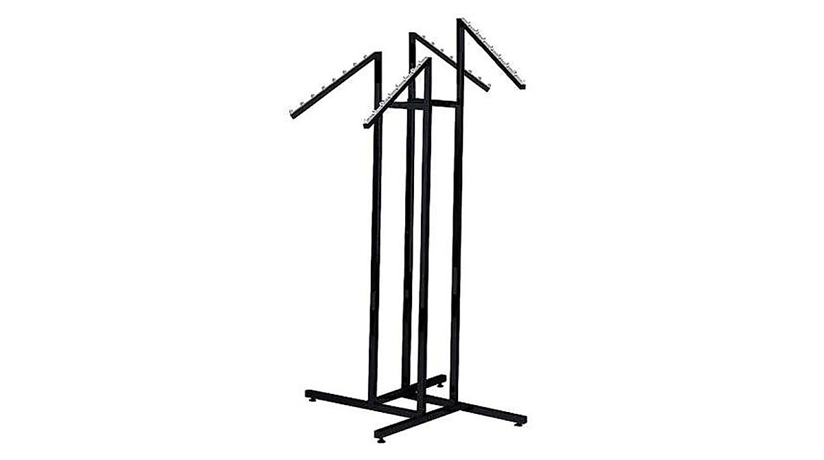 Only Hangers Black 4-Way Clothing Rack - Adjustable & Stylish