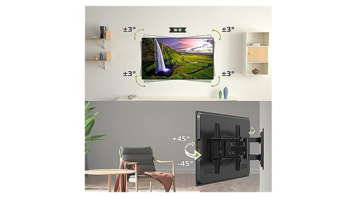 USX MOUNT Full Motion Sliding TV Wall Mount for 32-90