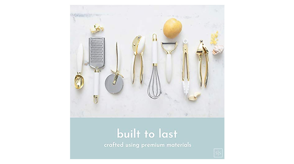 Gold Cooking Utensils Set - 23 Piece Luxe Kitchen Accessory