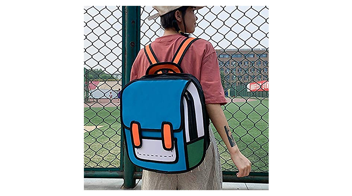 Shop caralin Creative 2D School Backpack for Girls