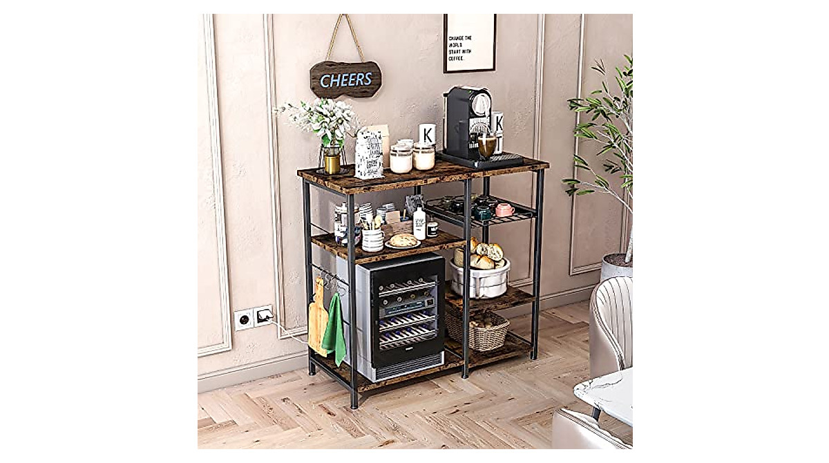 ODK Kitchen Bakers Rack - Utility Storage & Microwave Stand