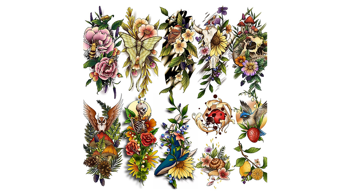 Stylish EMOME Realistic Temporary Tattoos for Women