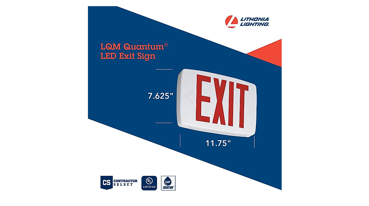 Lithonia LED Emergency Exit Sign - Bright & Durable