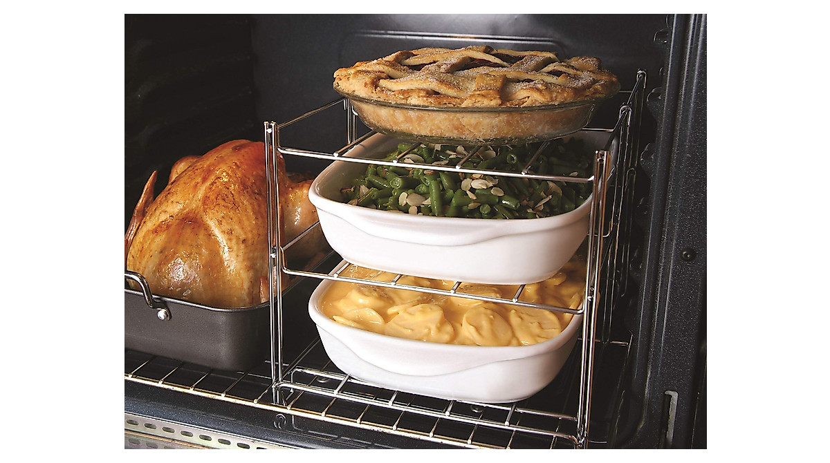 Nifty 3-Tier Oven Rack - Collapsible, Non-Stick & Dishwasher Safe