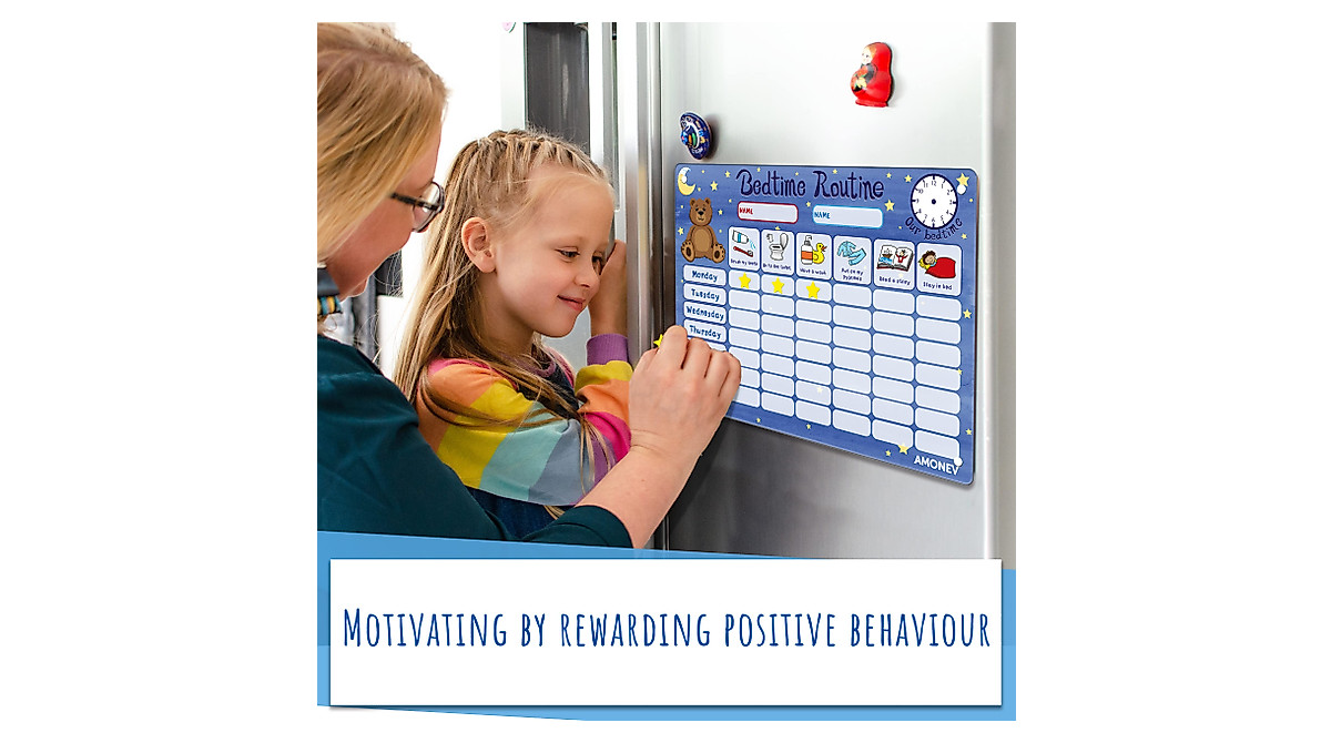 Amonev Bedtime Routine Reward Chart for Kids