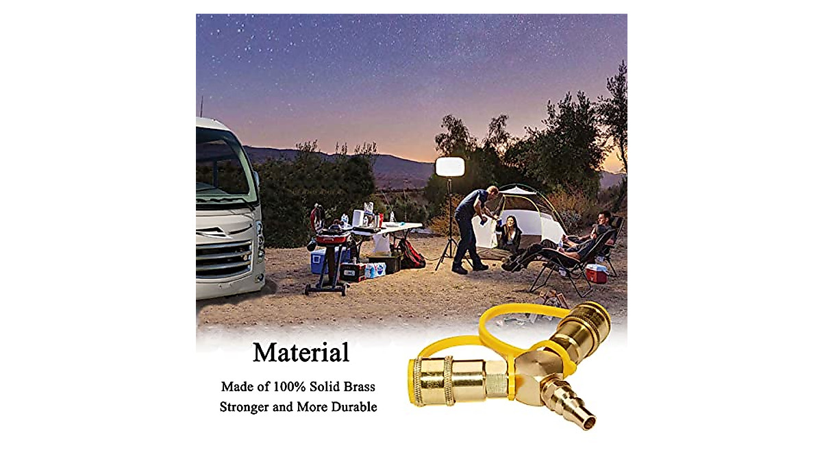 RV Propane Quick Connect Y Splitter - Dual Appliance Connection