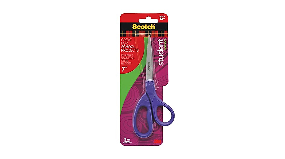 Scotch 7-Inch Student Scissors - Assorted Colors