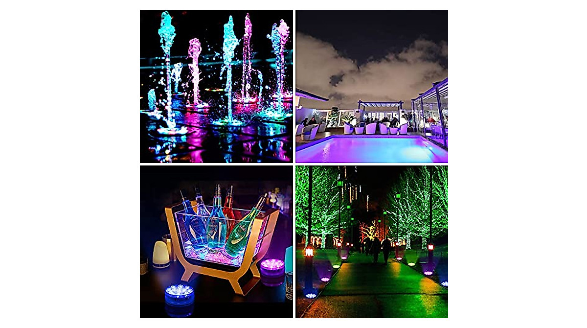 TUDELLO RF Submersible LED Pool Lights - IP68, Magnet, Suction
