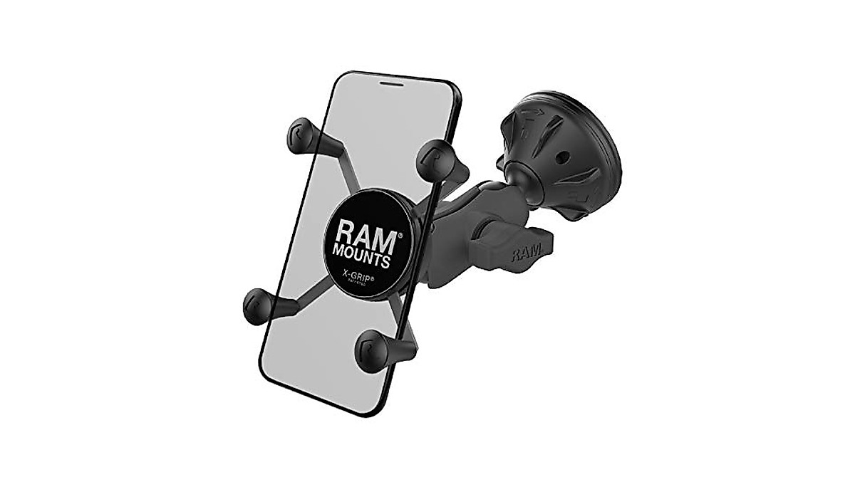 RAM Mounts X-Grip Phone Mount for Vehicle Windshields | Secure & Adjustable