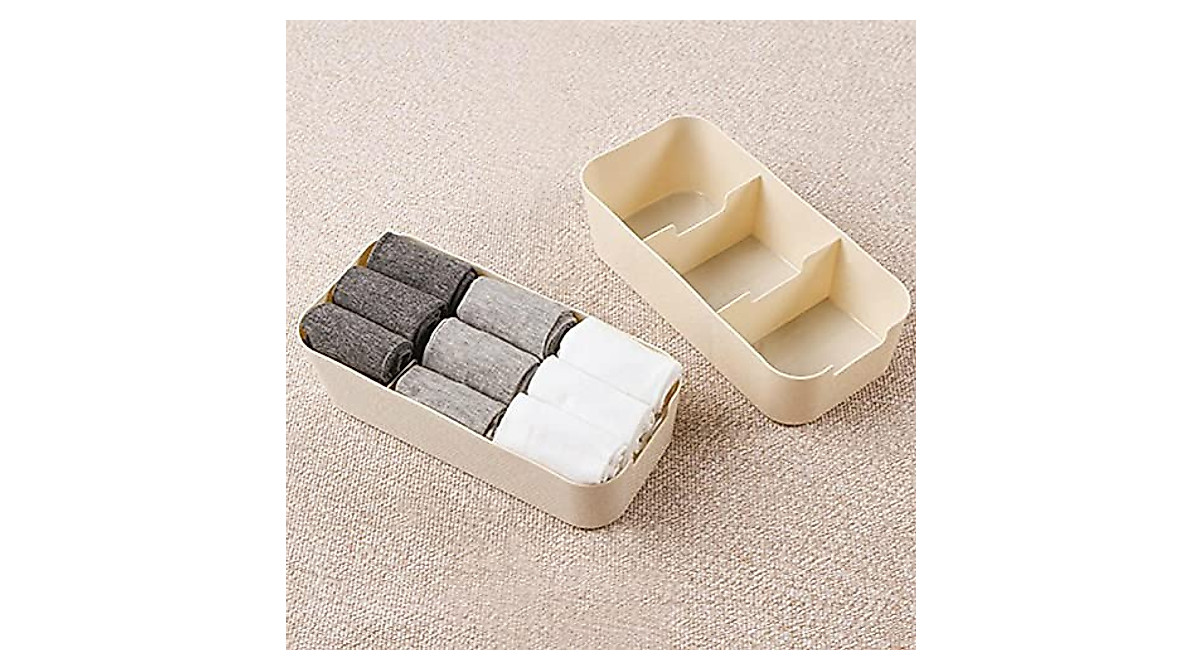 Organize with TUSCR Home Socks Storage Box