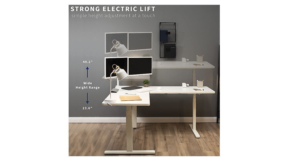 VIVO Electric Height Adjustable Corner Desk Frame