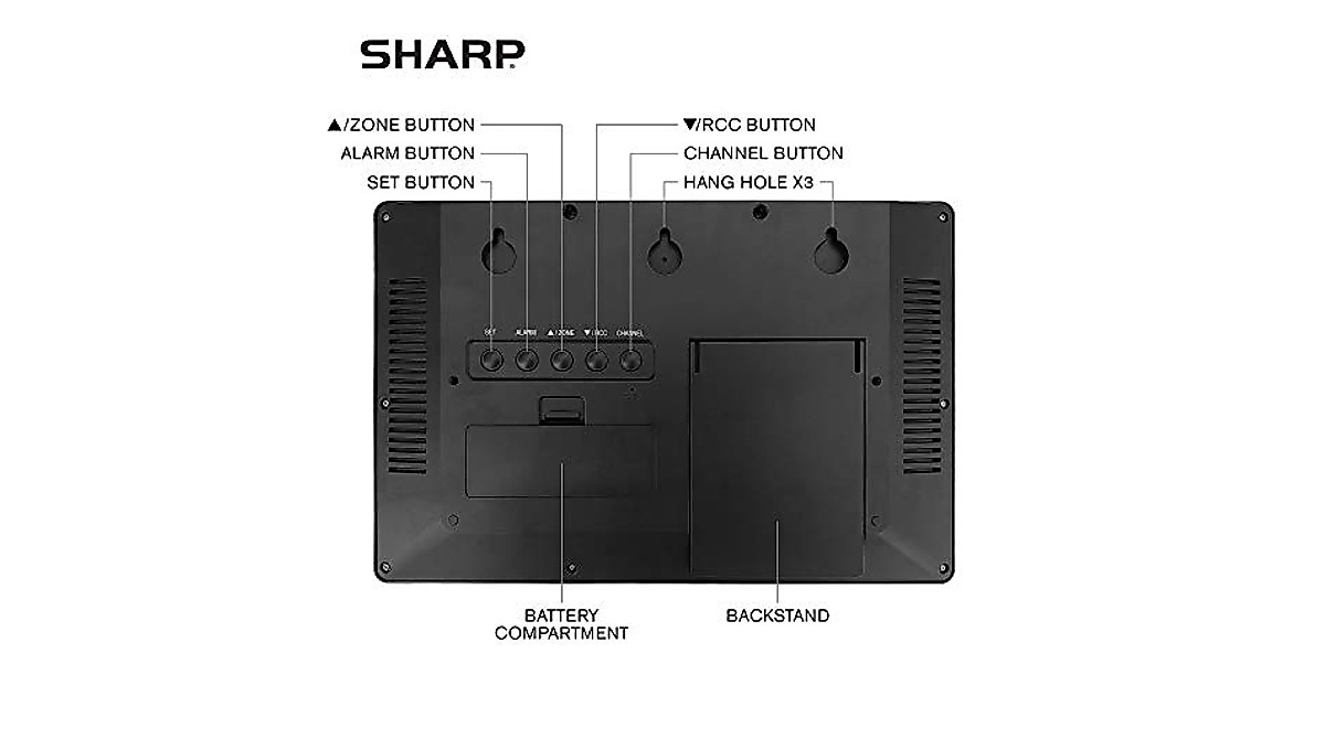 SHARP Atomic Clock - Accurate, Easy to Read Display