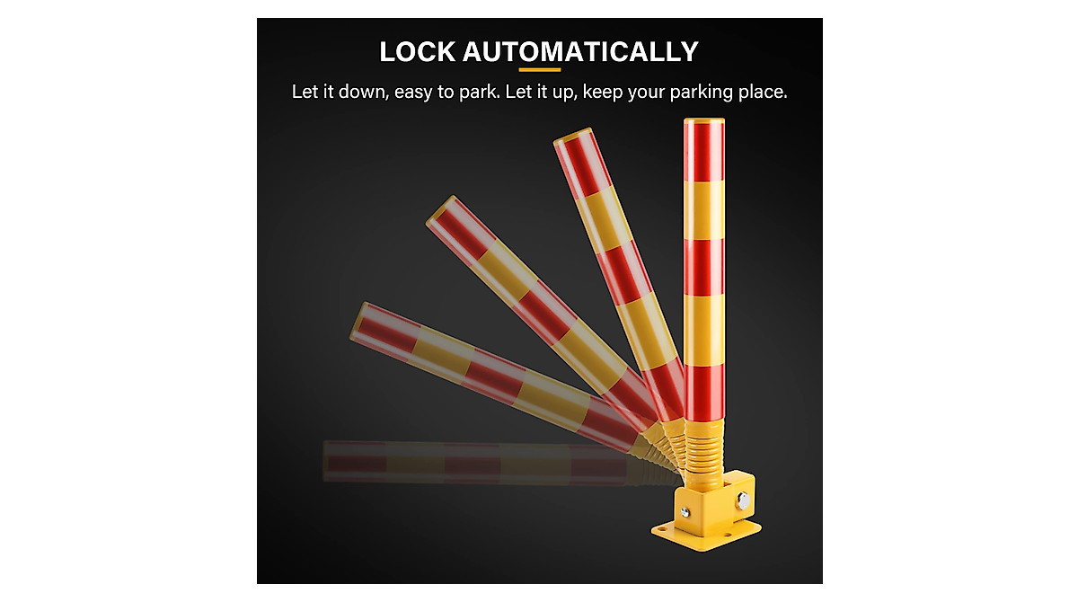 Heavy Duty Spring Parking Barrier for Driveway Protection