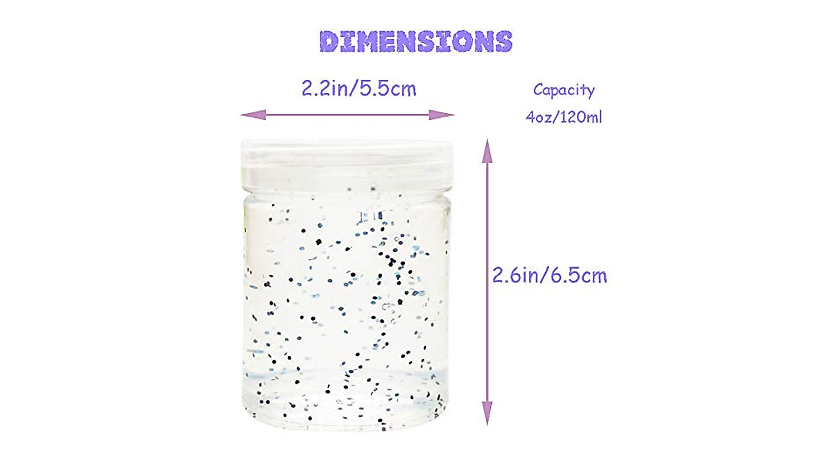 20 Pack Clear Slime Containers – Airtight, Reusable Cosmetic Jars