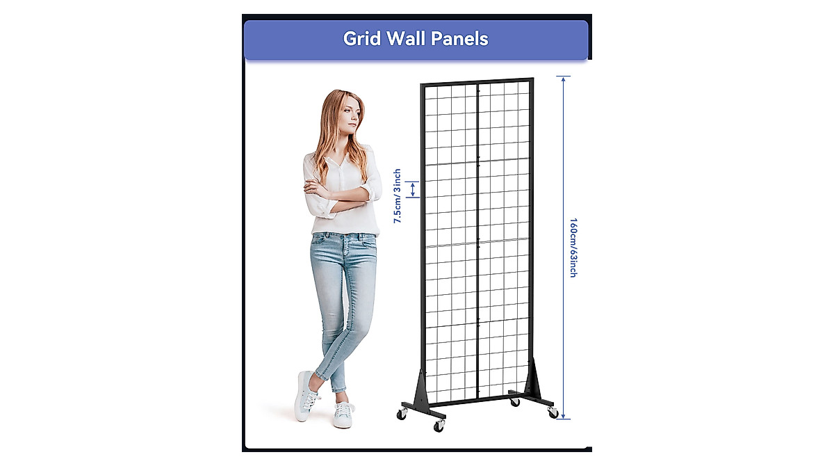 Blasinc Gridwall Display Stand - Durable & Movable Rack