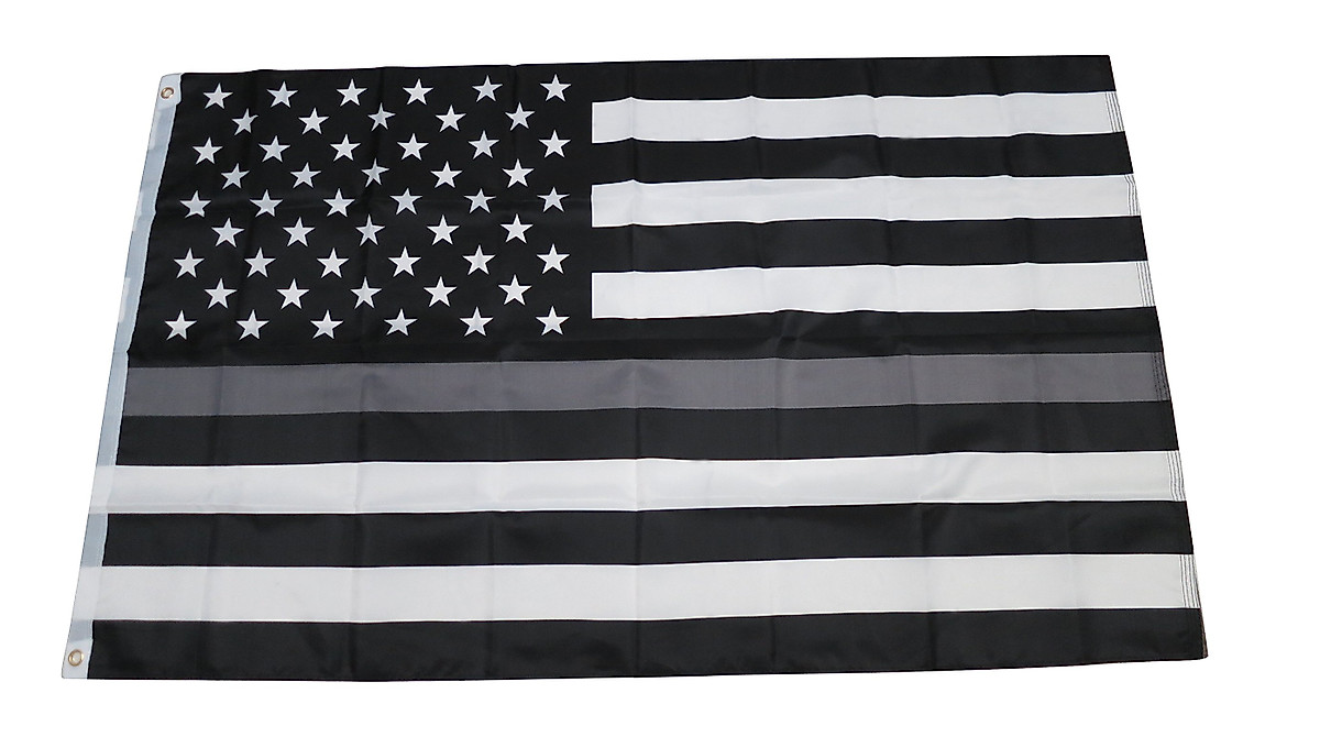 Thin Gray Silver Line Flag for Law Enforcement - TrendyLuz