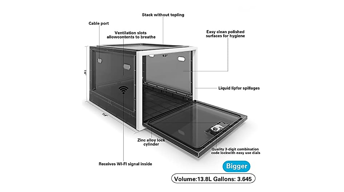 Secure Lockable Box: Medicine, Food & Child Safety Storage