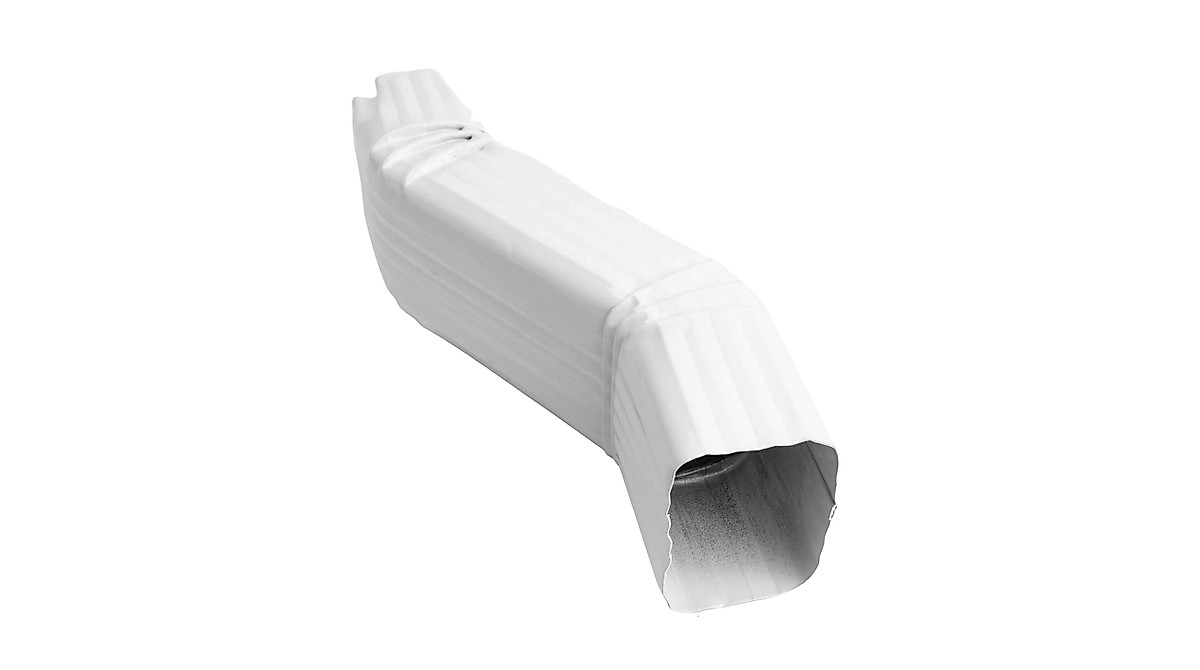 IGIUA White Gutter Downspout OFFSET Elbow Extension