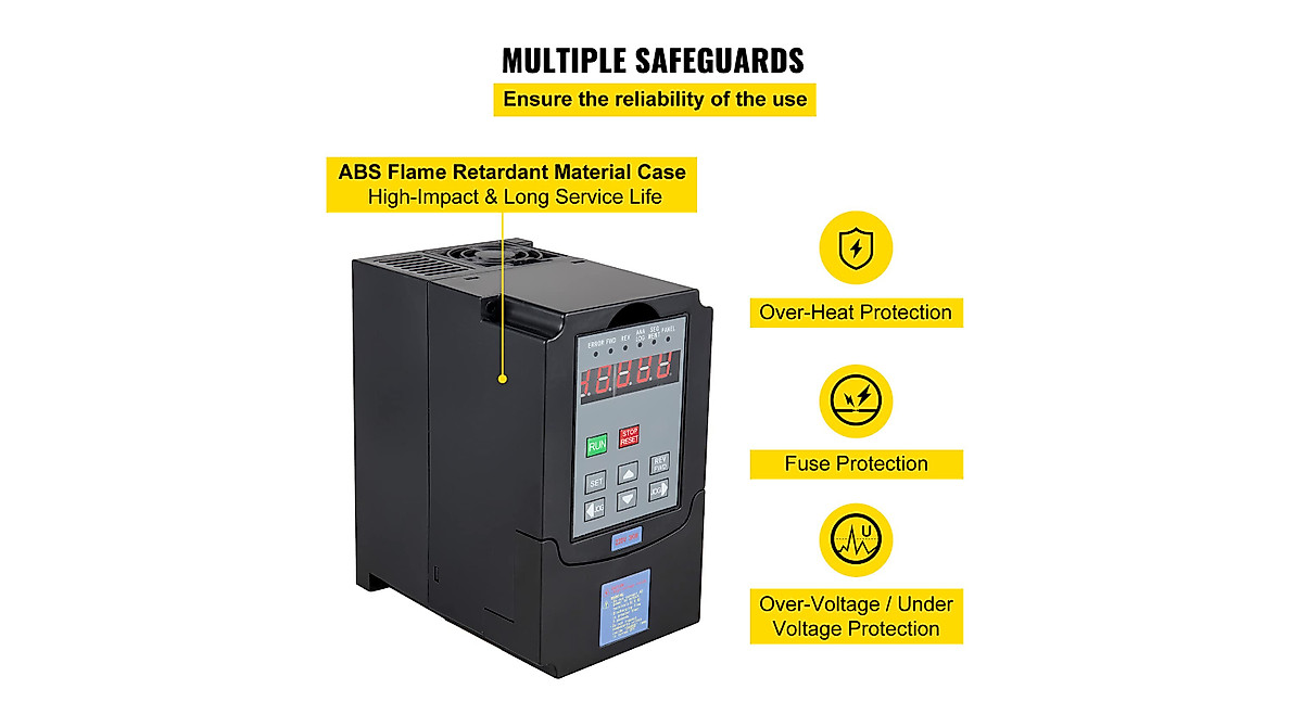 VEVOR VFD 7.5KW Motor Drive - Speed Control Inverter