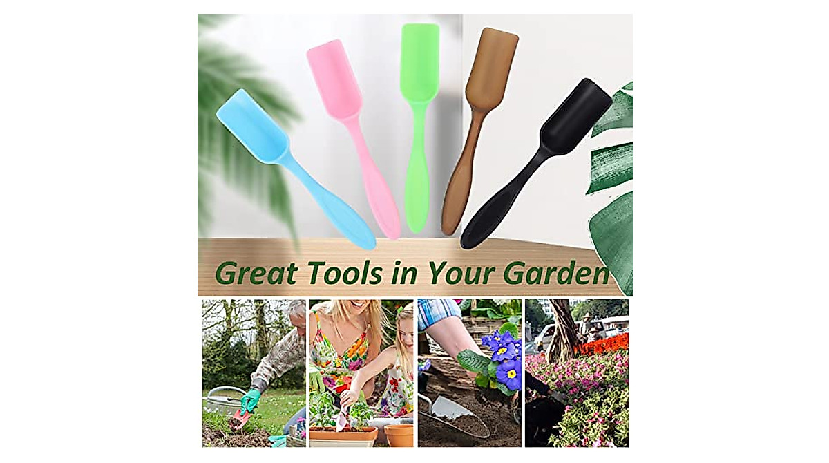 10-Pack Mini Plastic Gardening Shovels - Small Soil Scoops For Succulents, Potted Plants, Transplanting, Or Measuring Coffee/Flour