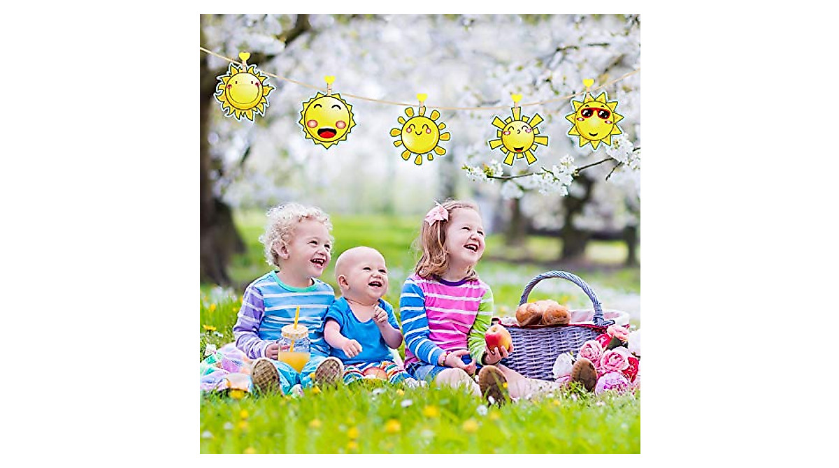 Sun Cutout Decorations for Classroom & Parties - Bright Summer Theme