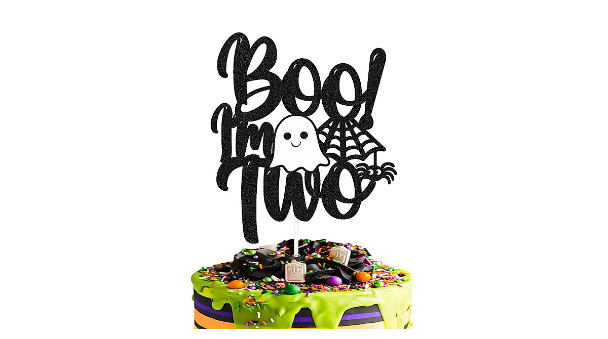 Boo I'm Two Cake Topper for Halloween Birthdays